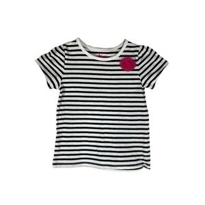 Circo Girl’s Black & White Striped Short Sleeve Tee